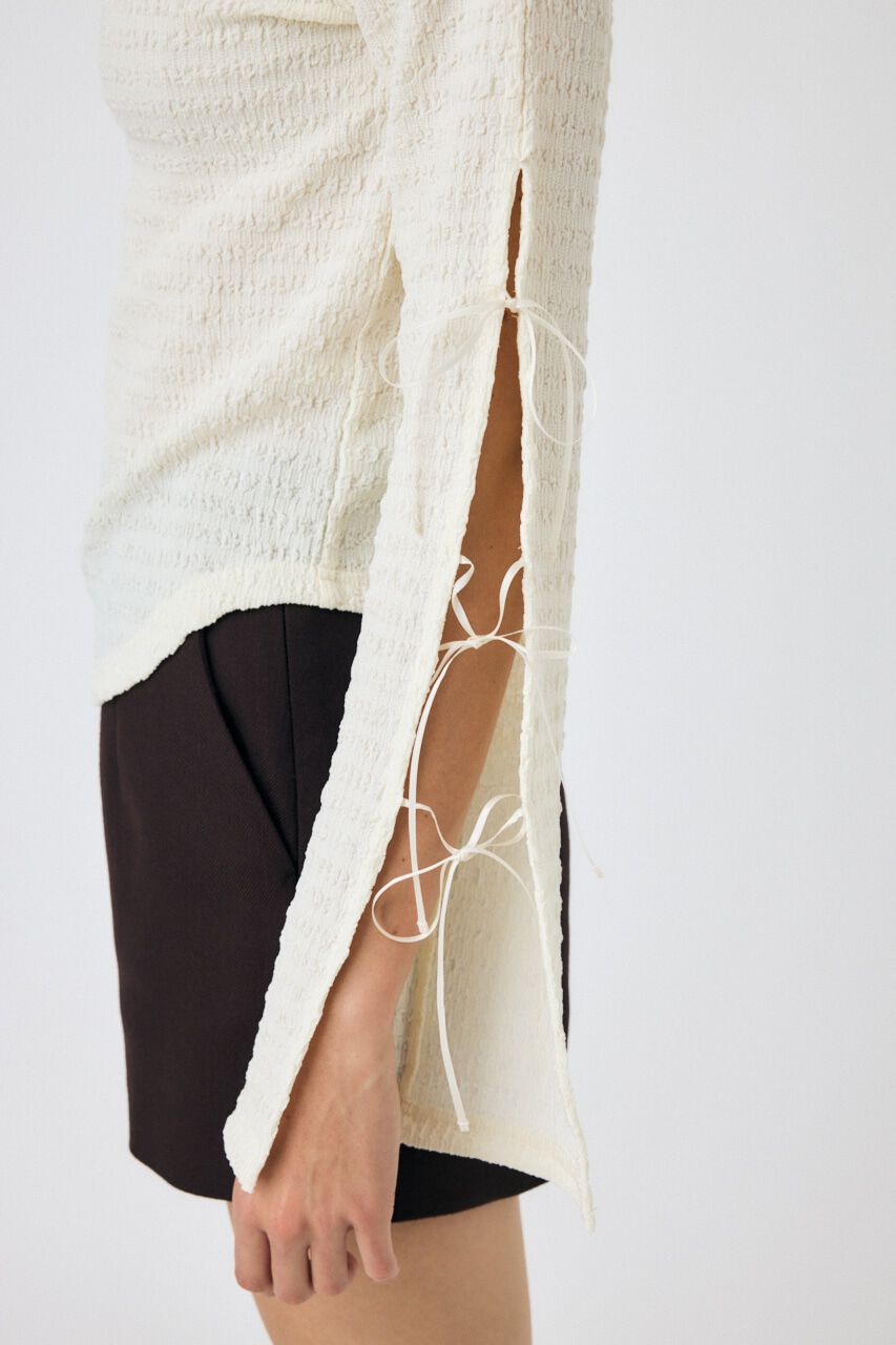 MOUSSY「SLEEVE RIBBON トップス」|Tシャツ・カットソー|