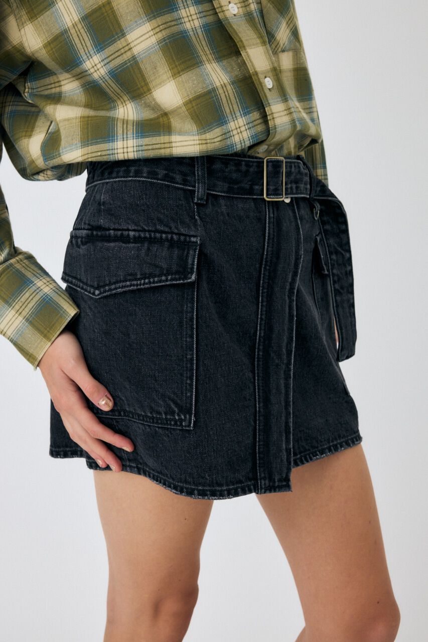 MOUSSY「WRAP デニムミニスカート」|スカート|