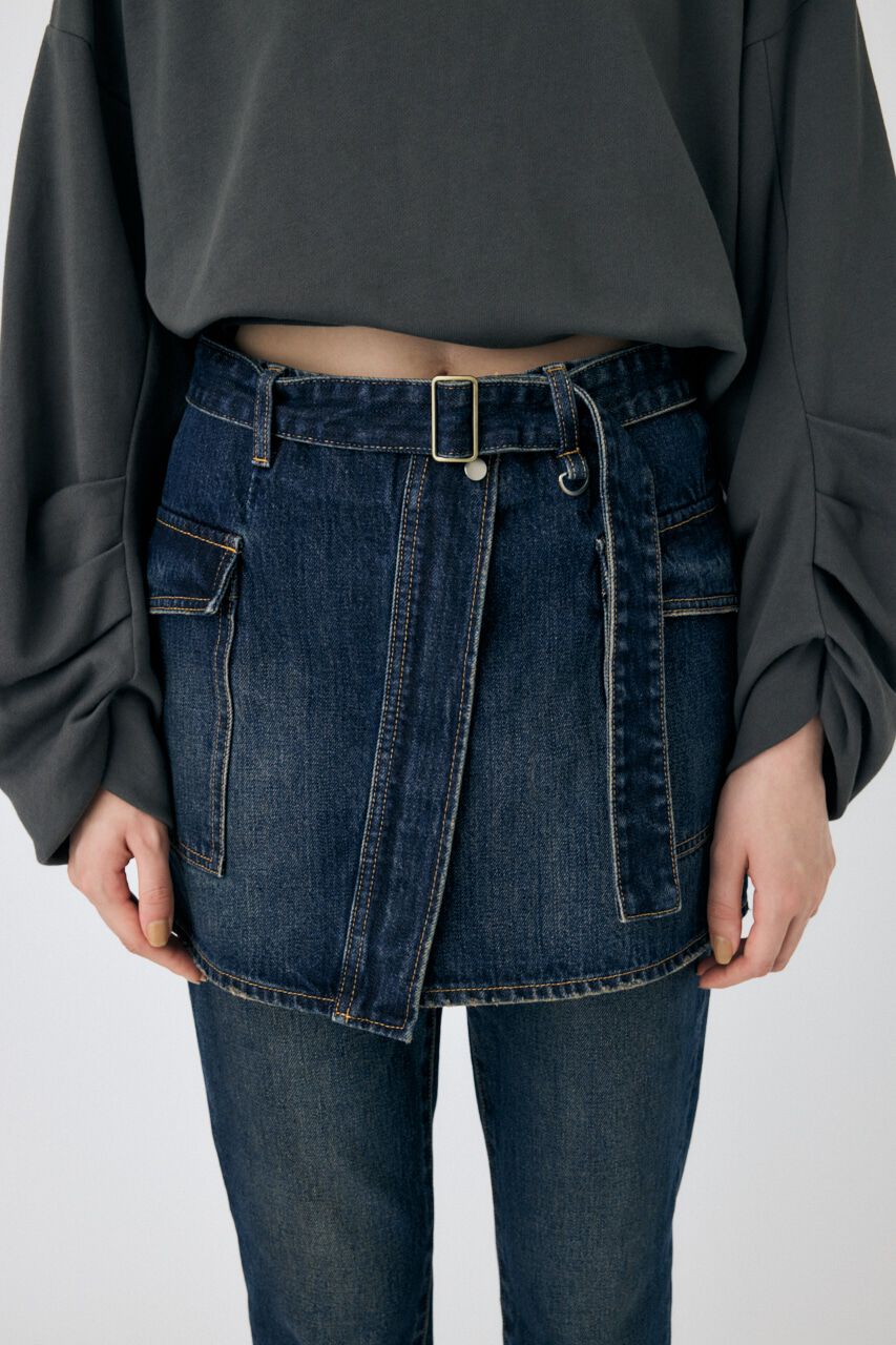 MOUSSY「WRAP デニムミニスカート」|スカート|