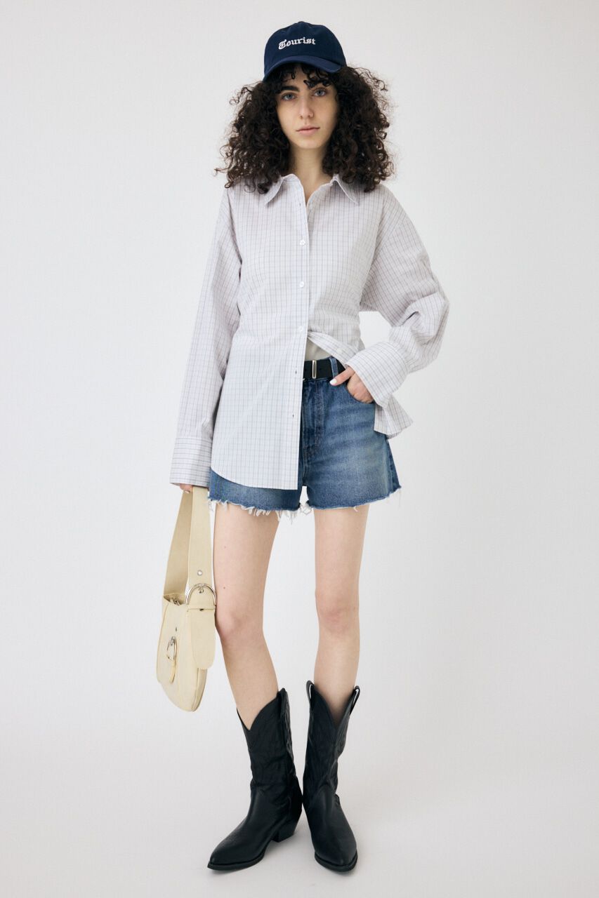 MOUSSY「WAIST TIE OVER シャツ」|シャツ・ブラウス|