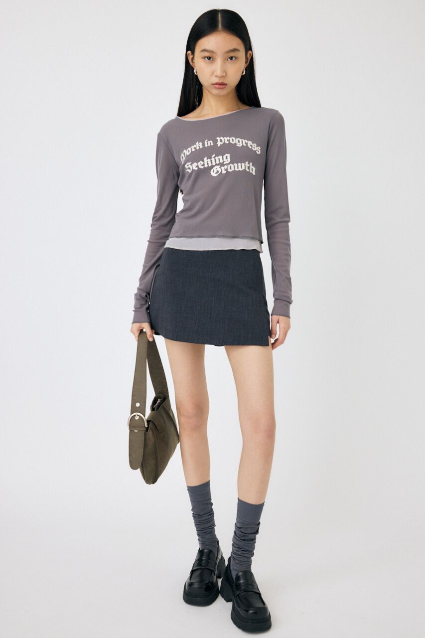 MOUSSY「SHEER LAYERED ロングスリーブTシャツ」|Tシャツ・カットソー|