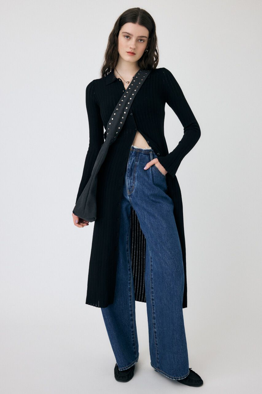 MOUSSY「BELT OFF ストレートデニム」|デニム|