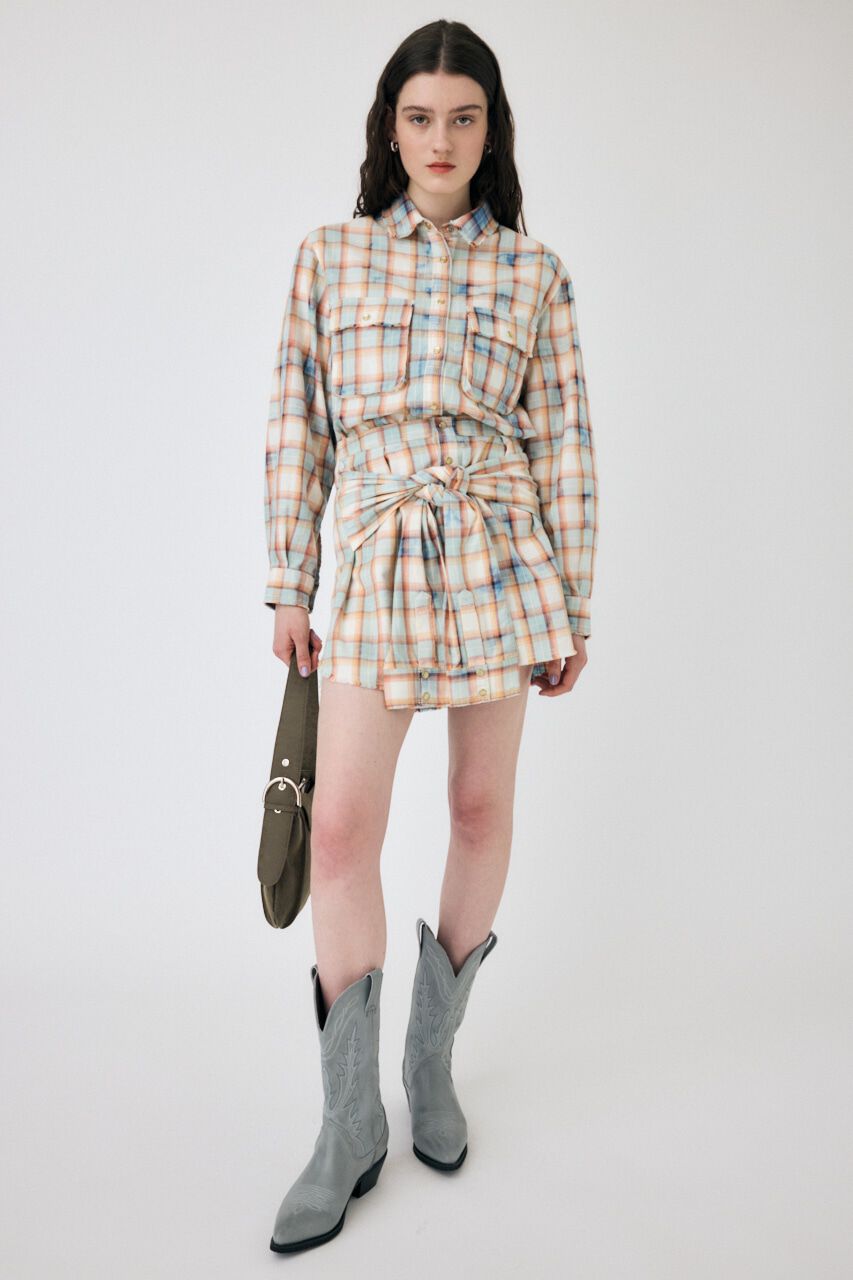 MOUSSY「BLEACH CHECK シャツ」|シャツ・ブラウス|