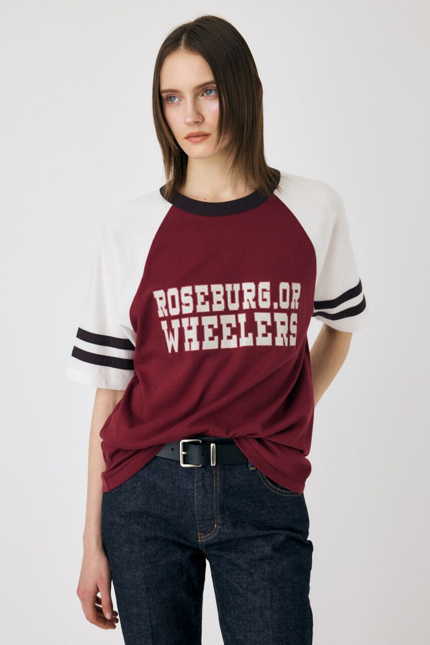 MOUSSY「WHEELERS ラグラン TEE」|Tシャツ・カットソー|D/RED3