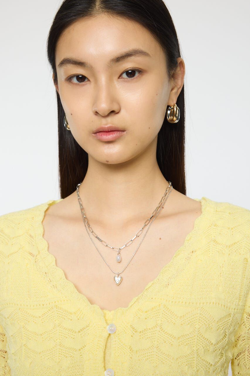 MOUSSY「F/PEARL MIX チェーンセット」|ネックレス|