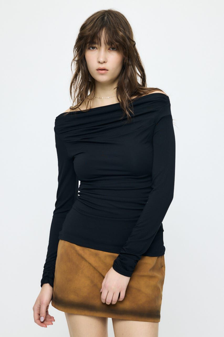 MOUSSY「ASYMMETRY TWIST NECK トップス」|Tシャツ・カットソー|