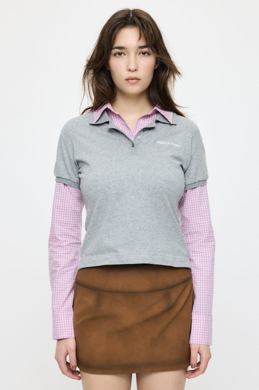 MOUSSY「SHIRT SLEEVE STRIPED POLO Tシャツ」|Tシャツ・カットソー|