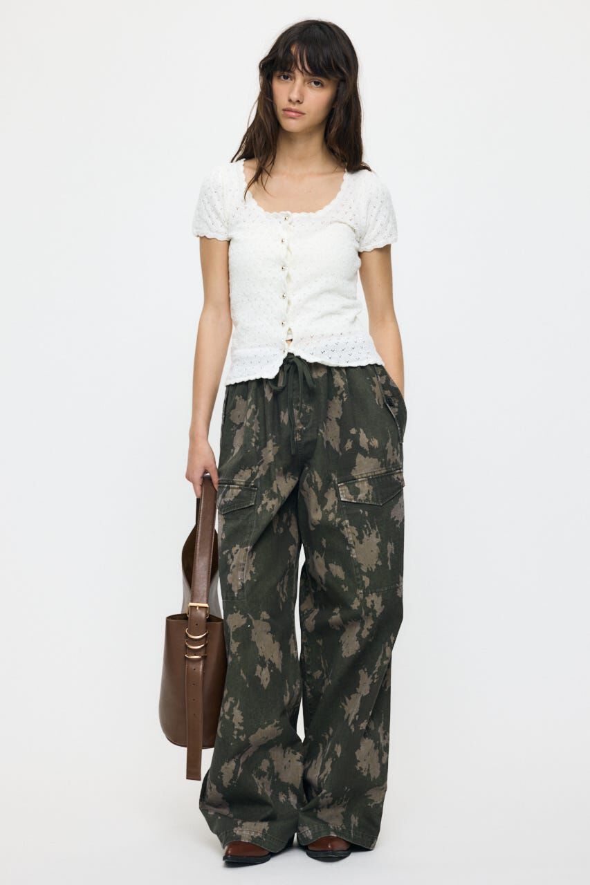 MOUSSY「EYELET BUTTON UP トップス」|ニット・セーター|