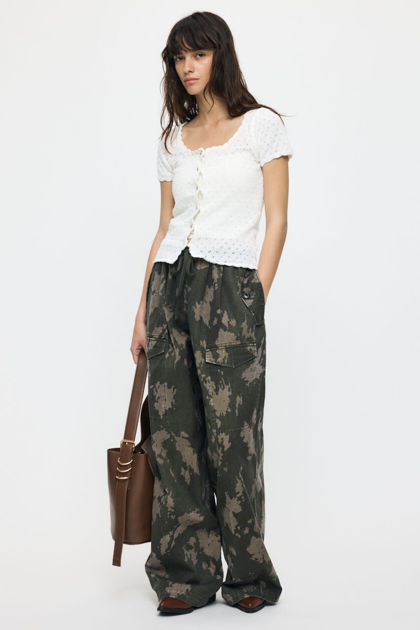 MOUSSY「EYELET BUTTON UP トップス」|ニット・セーター|