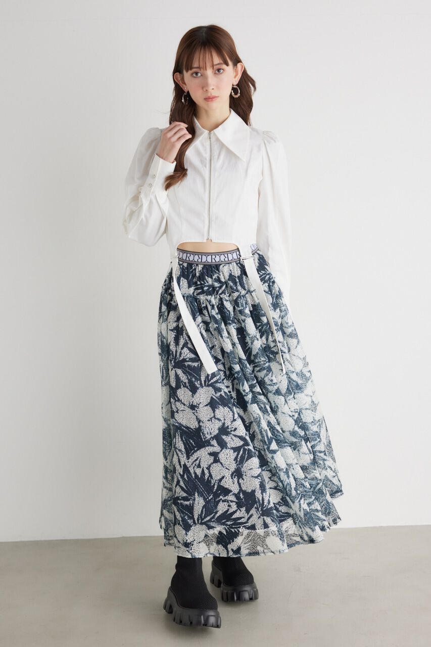 rienda「ゴムBELTJ/Wフレア SK」|スカート|柄NVY5