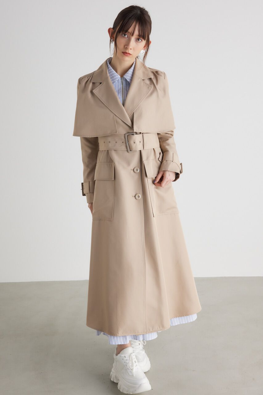 rienda「フレアヨークトレンチ CT」|その他|BEG