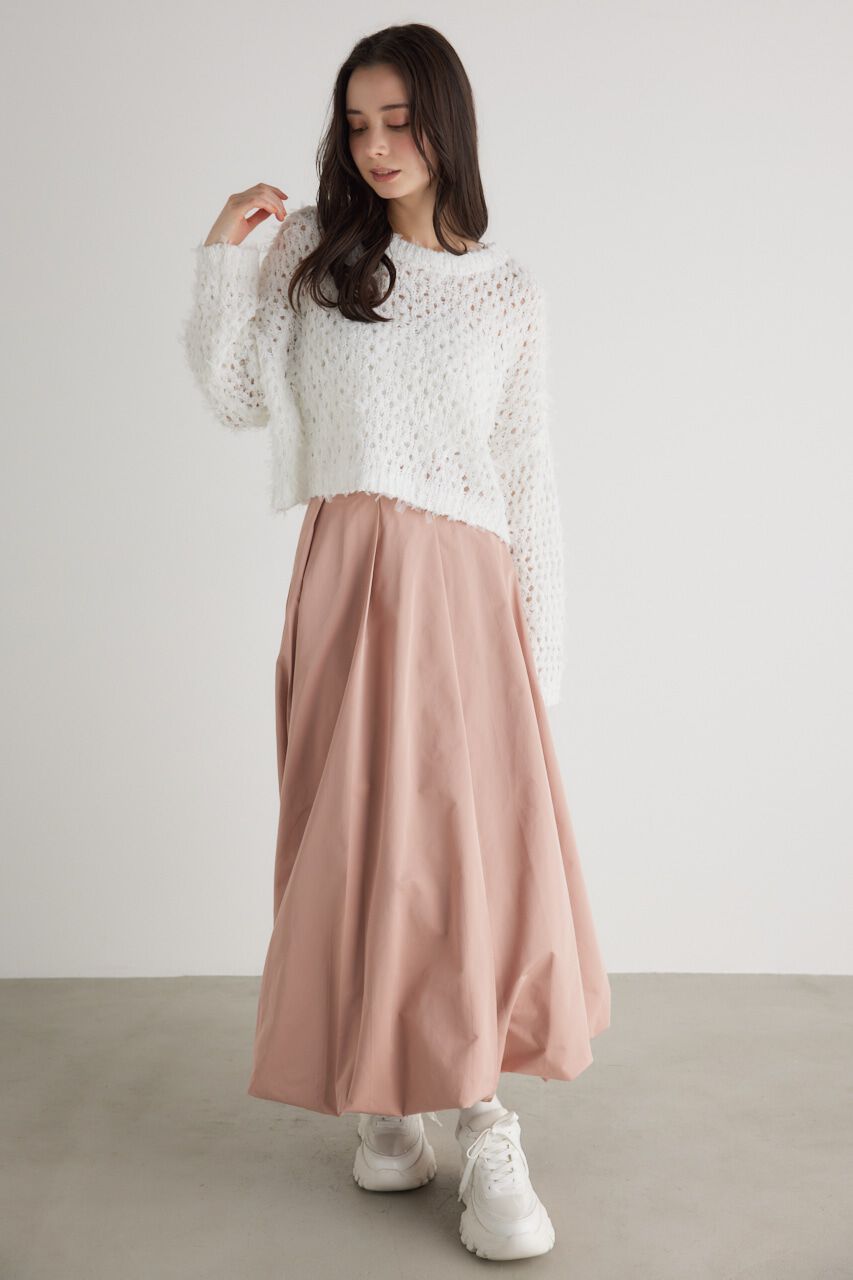 rienda「ラメシャギーメッシュKnit TOP」|ニット・セーター|