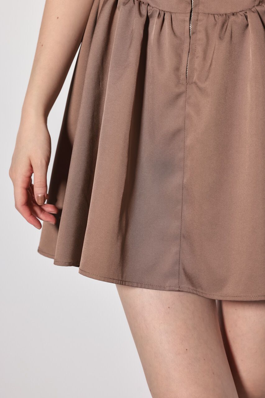 rienda「ベアビスチェギャザーフレアミニワンピース」|ワンピース|