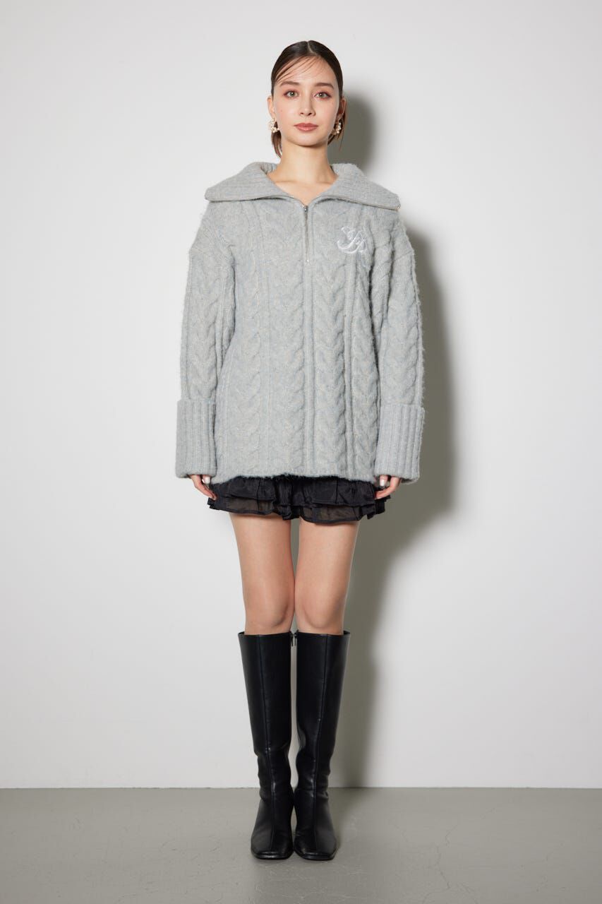 rienda「ケーブルルーズニット ワンピース」|ワンピース|