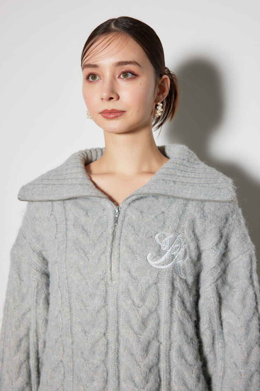 rienda「ケーブルルーズニット ワンピース」|ワンピース|