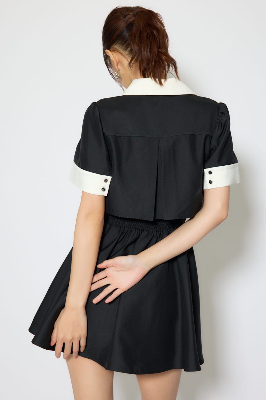 rienda「バストディティールフレアミニワンピース」|ワンピース|