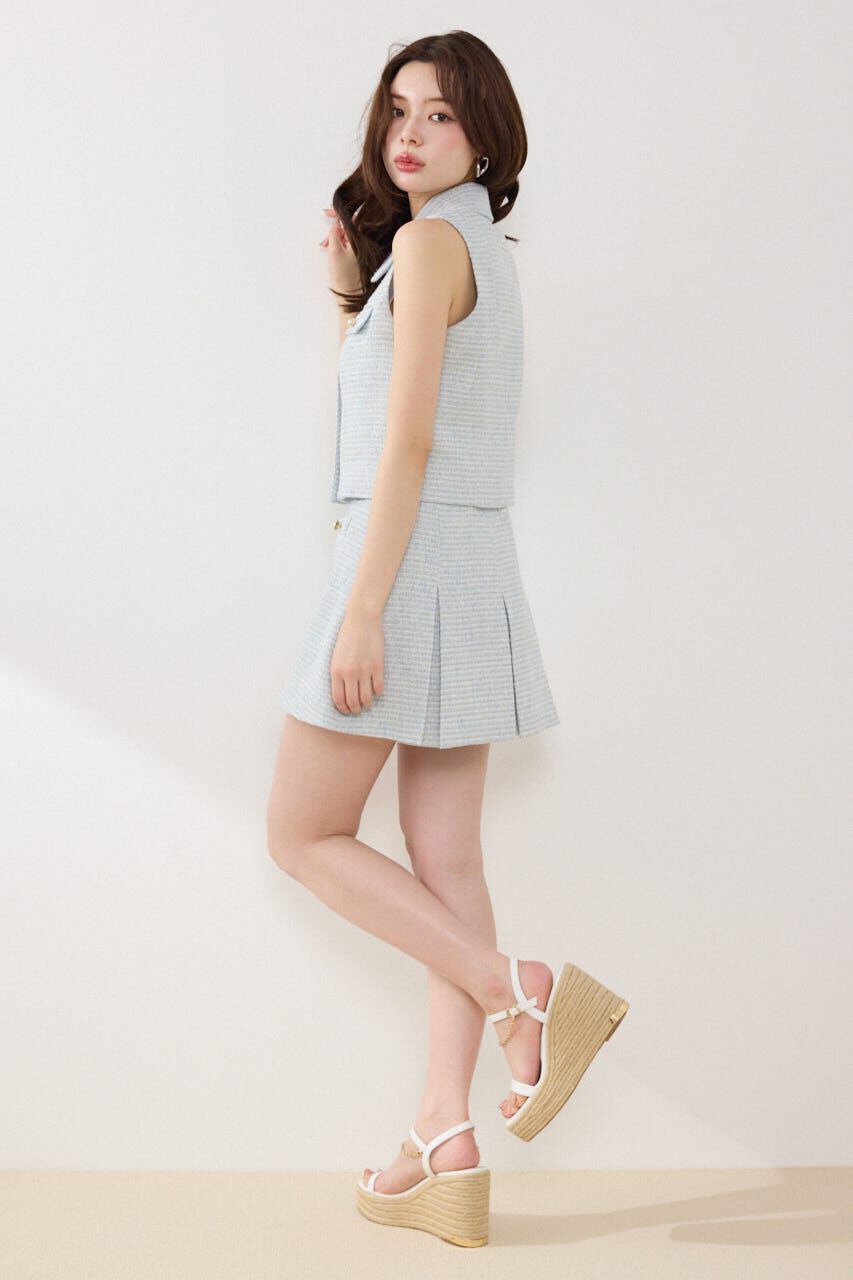 rienda「ノースリーブツイードトップス」|シャツ・ブラウス|