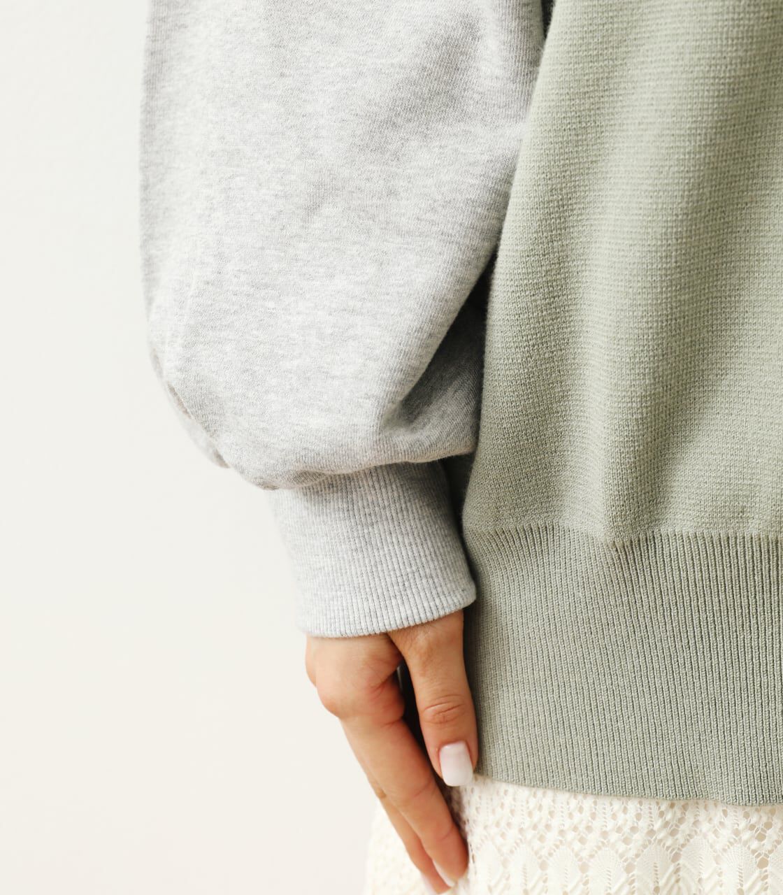 RODEO CROWNS「(WEB限定)裏毛ドッキングニットカーディガン」|カーディガン|