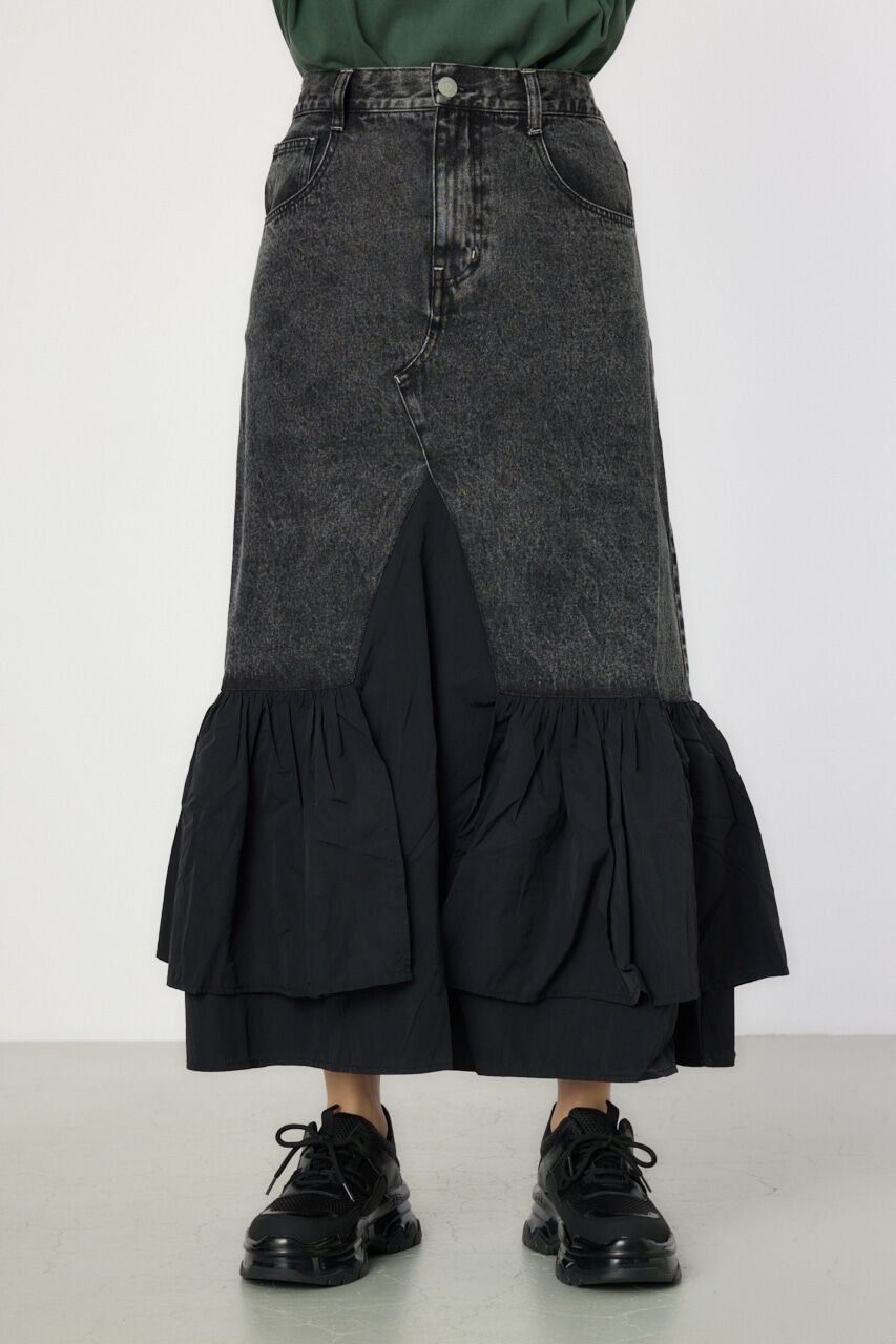 RODEO CROWNS「ケミカルデニム&times;ミリタリースカート」|スカート|