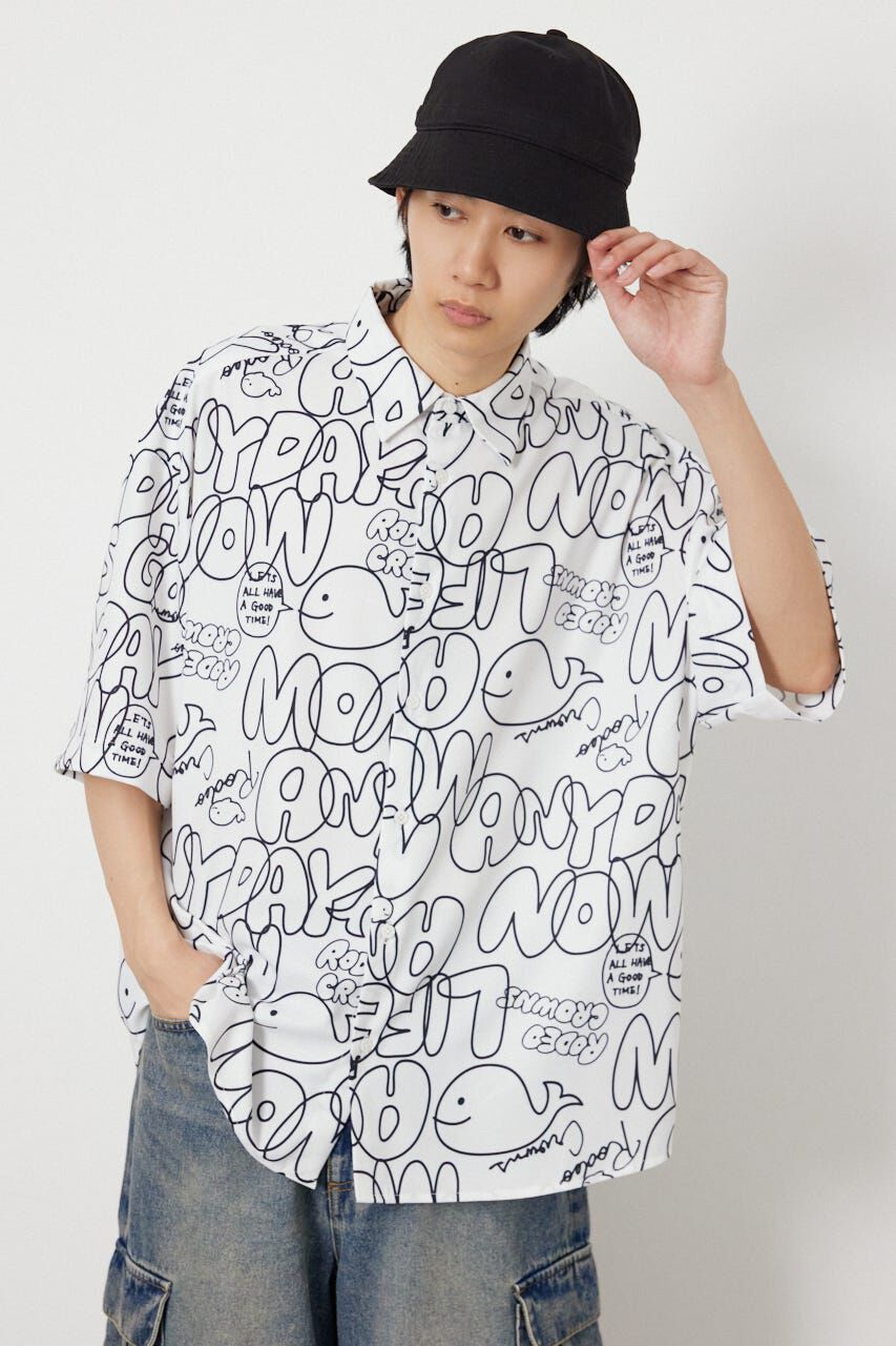 RODEO CROWNS「ドローイングホエールシャツ」|シャツ・ブラウス|