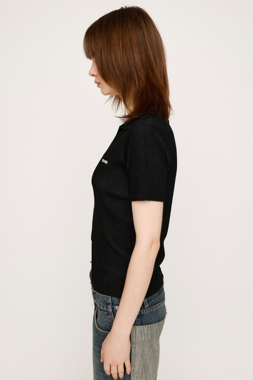 SLY「DUAL COLOR FRONT ZIP KNIT トップス」|ニット・セーター|