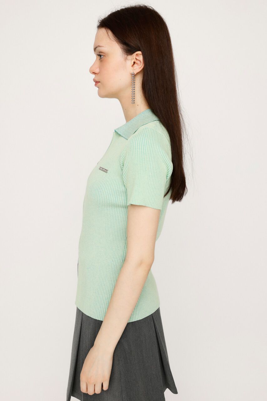 SLY「DUAL COLOR FRONT ZIP KNIT トップス」|ニット・セーター|