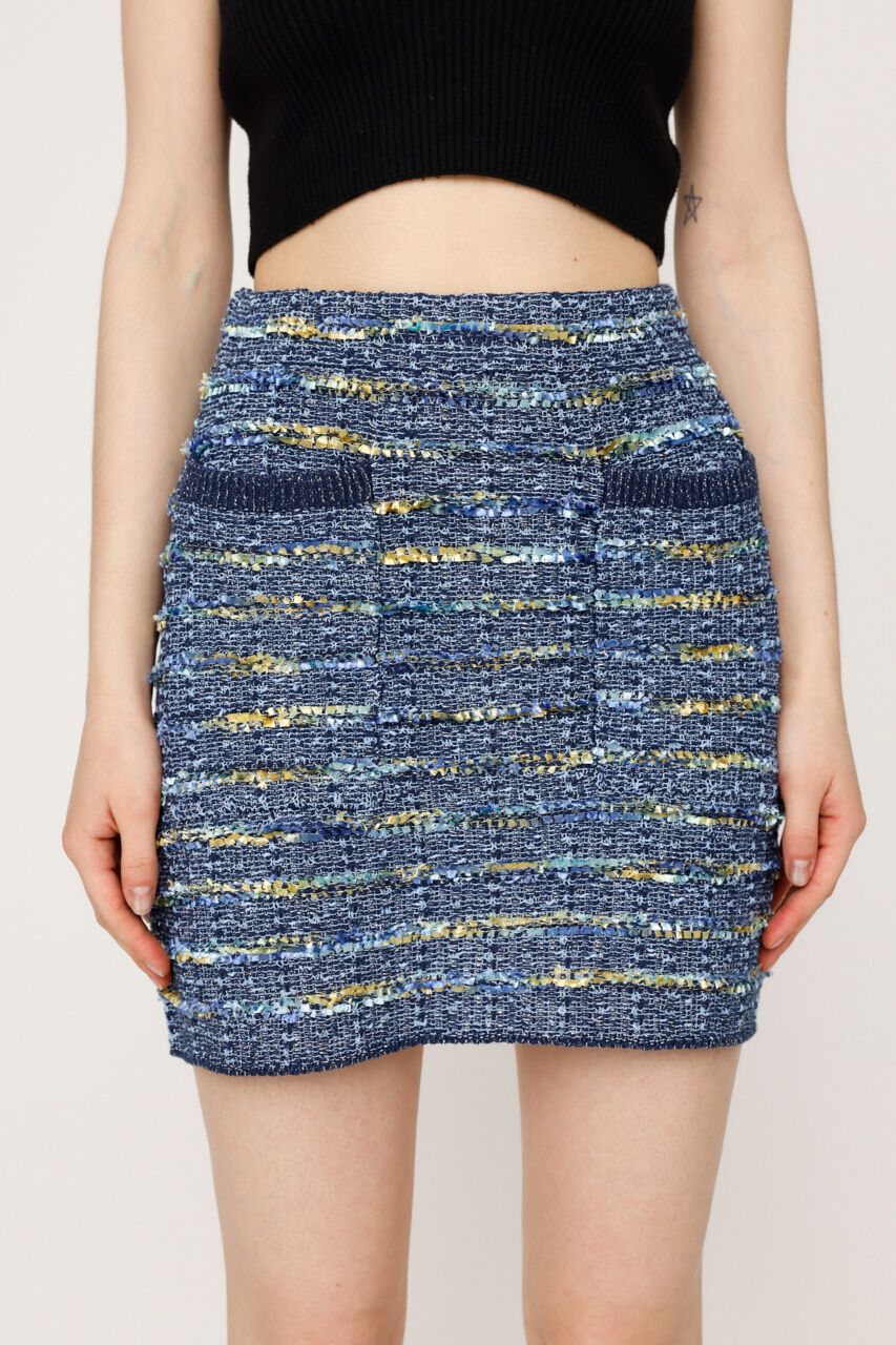 SLY「KNIT TWEED ショートスカート」|スカート|
