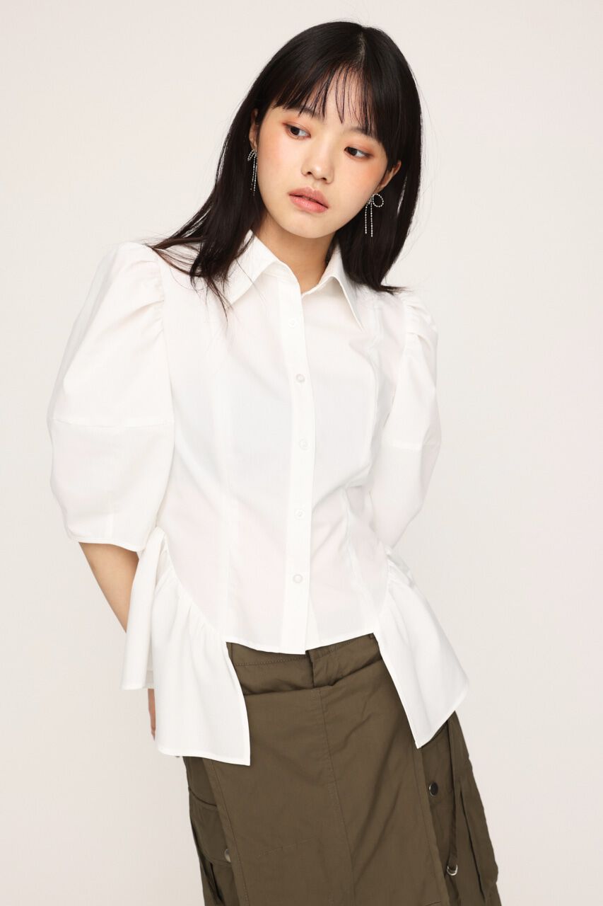 SLY「VOLUME SLEEVE ブラウス」|シャツ・ブラウス|WHT
