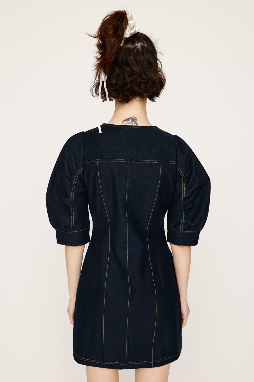 SLY「BICOLOR STITCH ショートワンピース」|ワンピース|