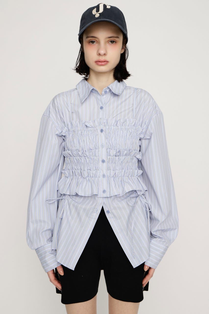 SLY「BUSTIER LAYERED GATHER シャツ」|シャツ・ブラウス|