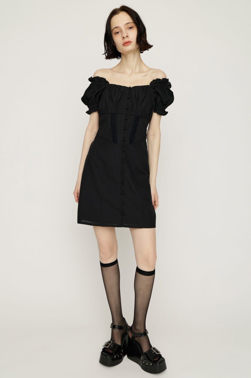 SLY「GATHER RIBBON ショートワンピース」|ワンピース|