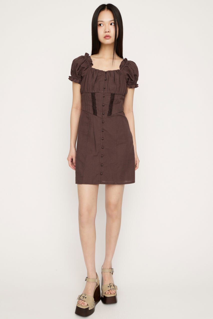 SLY「GATHER RIBBON ショートワンピース」|ワンピース|