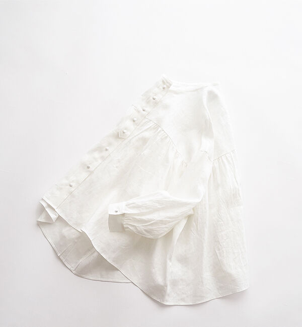 オオカミとフクロウ「オオカミと月夜のたそがれと」|シャツ・ブラウス|オフホワイト