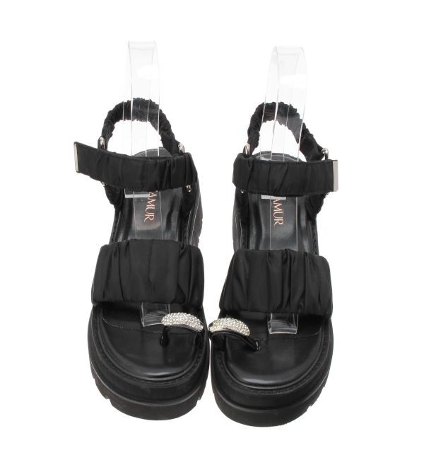 CALNAMUR「BIJOU RING GYATHER SPORTS SANDALS/ビジューリングギャザースポーツサンダル」|その他|