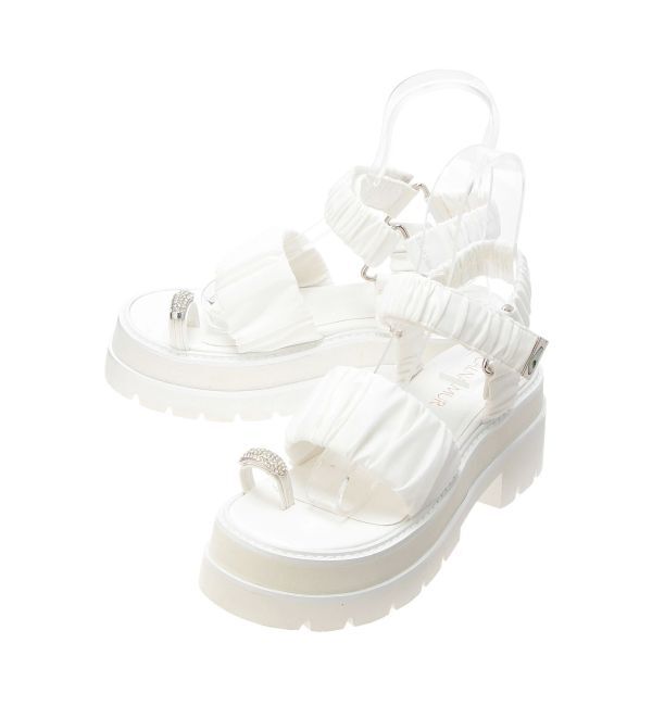 CALNAMUR「BIJOU RING GYATHER SPORTS SANDALS/ビジューリングギャザースポーツサンダル」|その他|