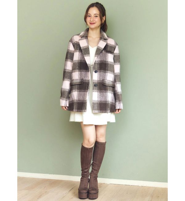 CALNAMUR「クロスデザインニットミニワンピース」|ワンピース|