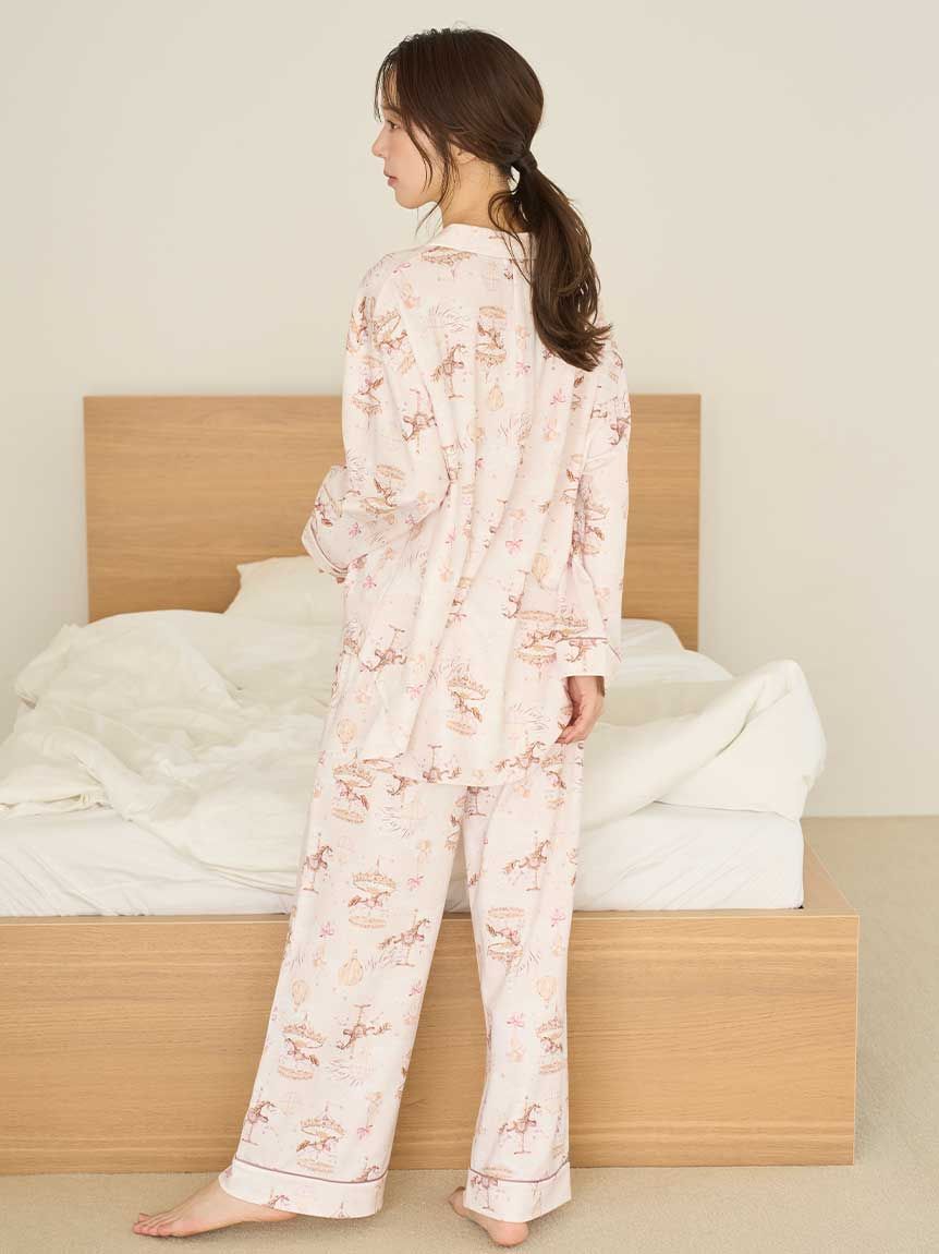 SNIDEL HOME「カルーセルプリントロングパンツ」|ルームウェア|