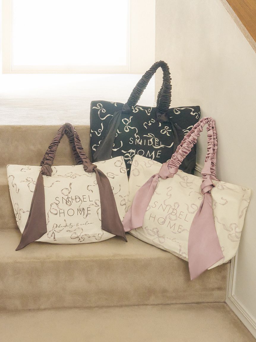 SNIDEL HOME「オーガニックキャンバストート-BIG-（RIBBON）」|トートバッグ|