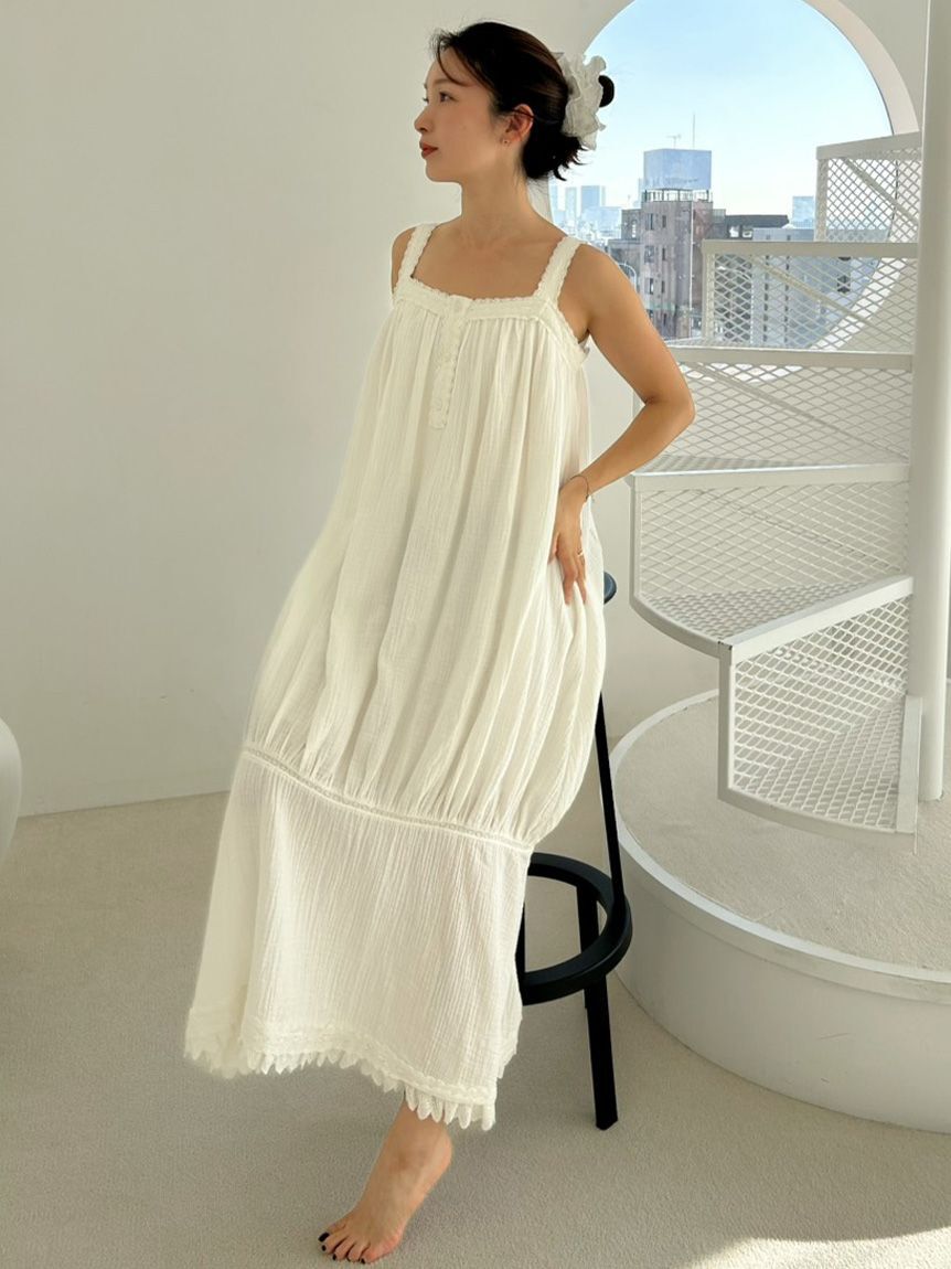 SNIDEL HOME「コットンガーゼマーメイドワンピース」|ルームウェア|