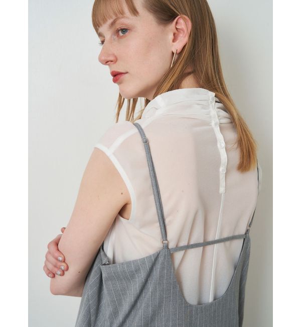 ELENDEEK「SHINY CAMI SET SHEER BL」|シャツ・ブラウス|オフホワイト