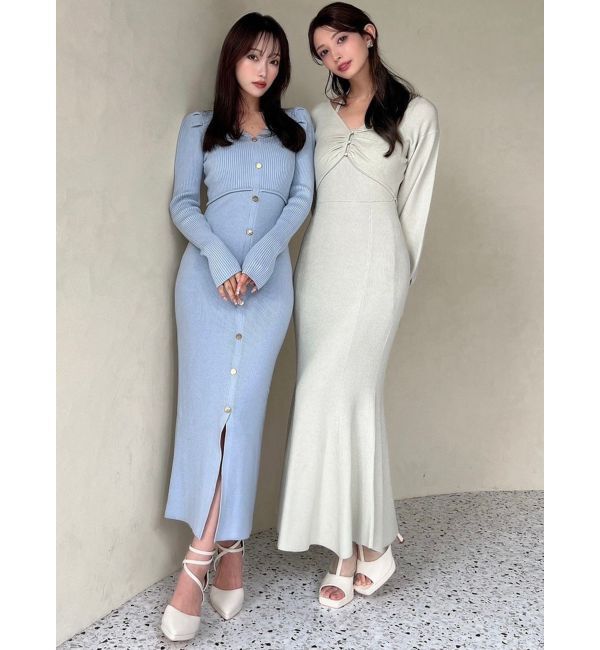 RESEXXY「レイヤードマーメイドニットワンピース」|ワンピース|