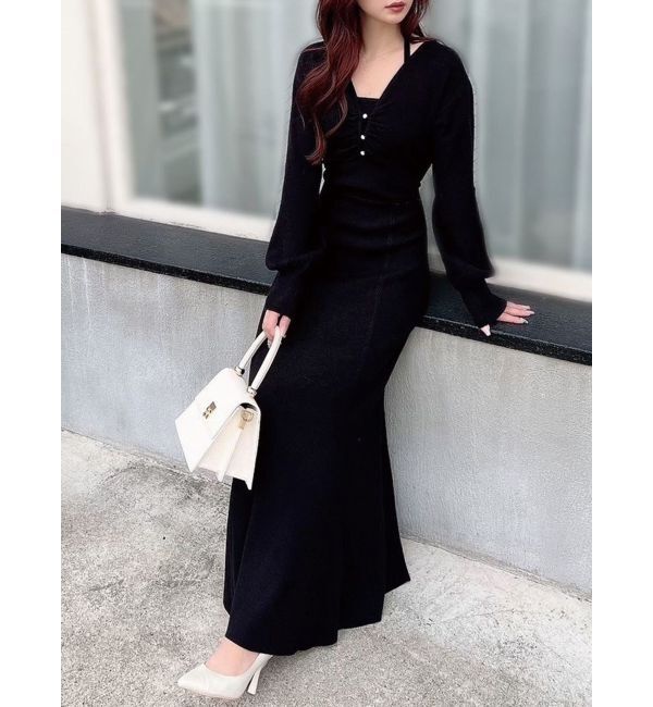 RESEXXY「レイヤードマーメイドニットワンピース」|ワンピース|