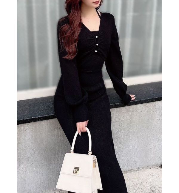 RESEXXY「レイヤードマーメイドニットワンピース」|ワンピース|