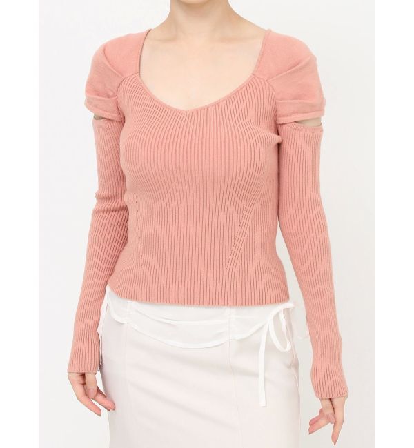 RESEXXY「スリーブオープンニットトップス」|ニット・セーター|