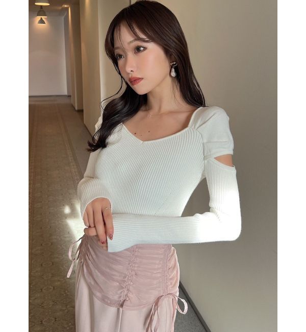 RESEXXY「スリーブオープンニットトップス」|ニット・セーター|