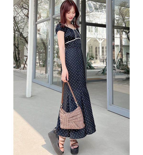 RESEXXY「バイカラーパイピングマーメイドワンピース」|ワンピース|