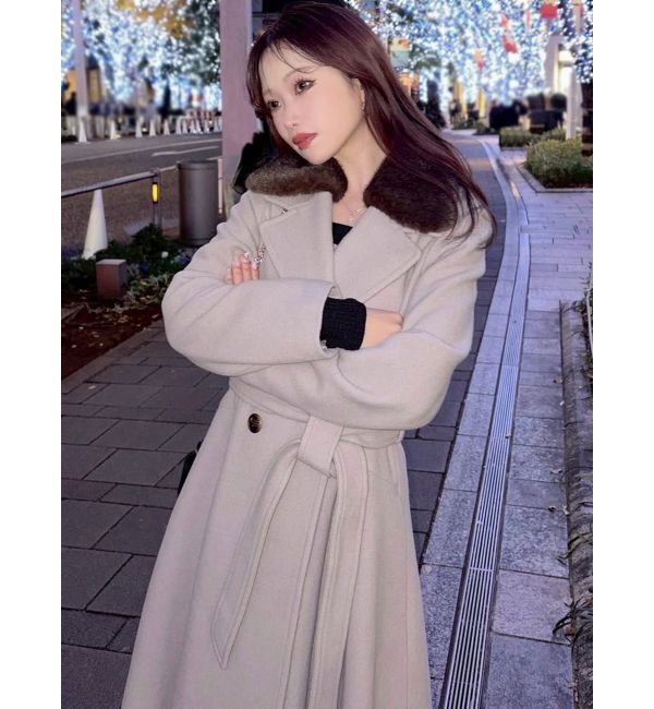 RESEXXY「ショートビーバーウールロングコート」|その他|