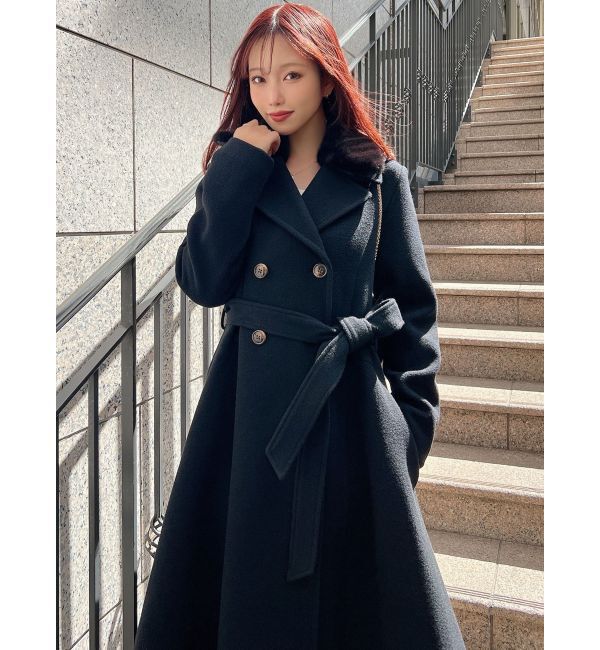 RESEXXY「ショートビーバーウールロングコート」|その他|