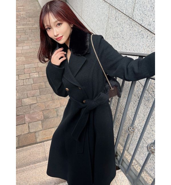 RESEXXY「ショートビーバーウールロングコート」|その他|