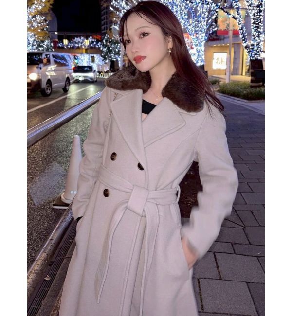 RESEXXY「ショートビーバーウールロングコート」|その他|